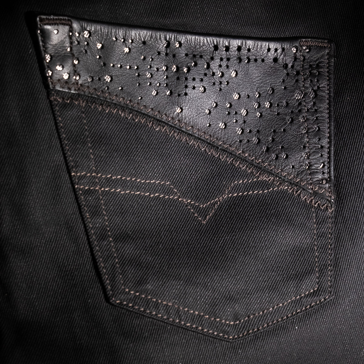 Krooley oiled stretch jeans