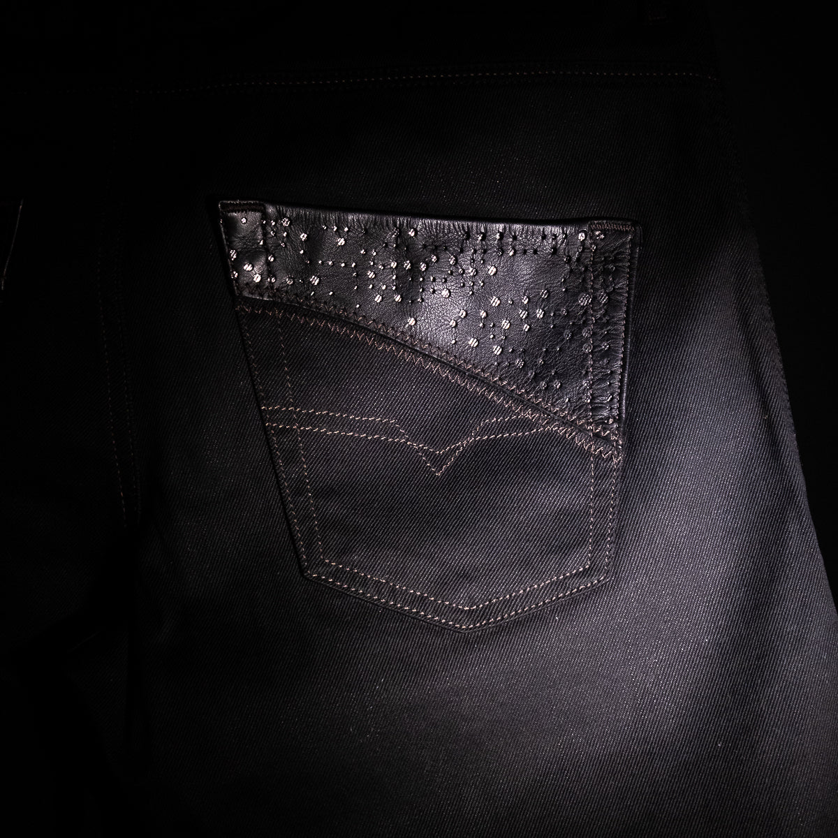 Krooley oiled stretch jeans