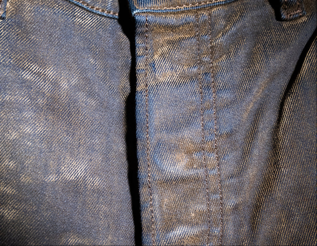 Velvet effect jeans