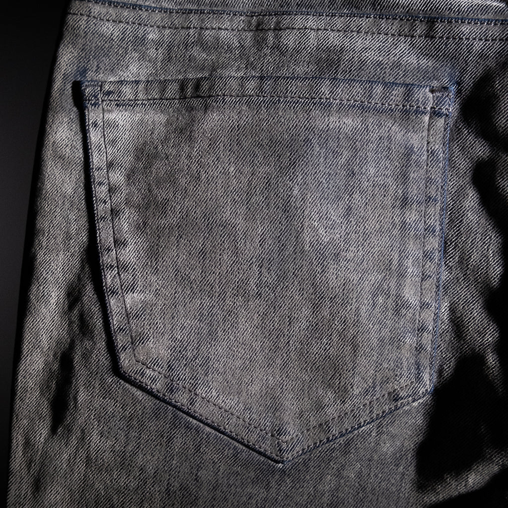 Velvet effect jeans