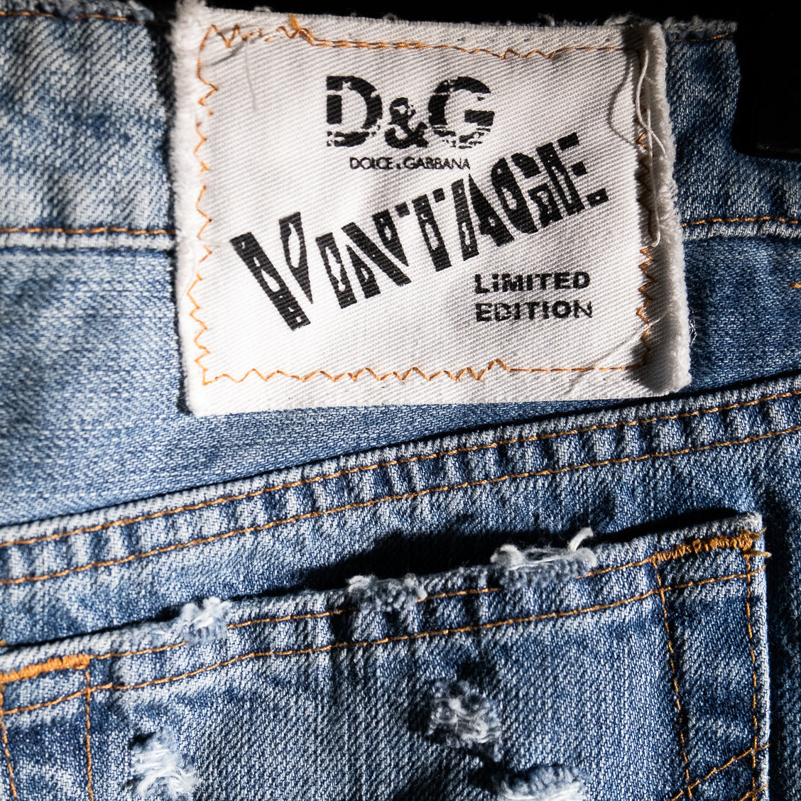 Destroyed denim skirt