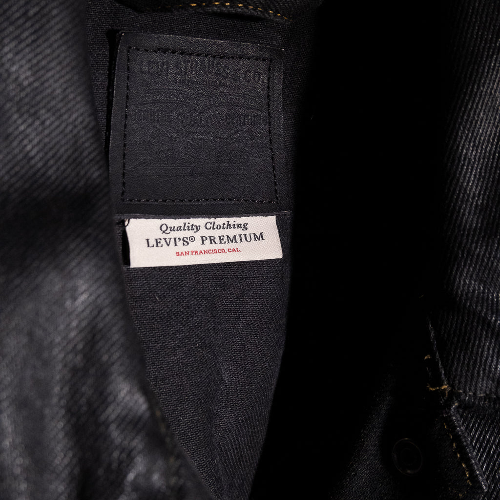 Sample oiled denim jacket