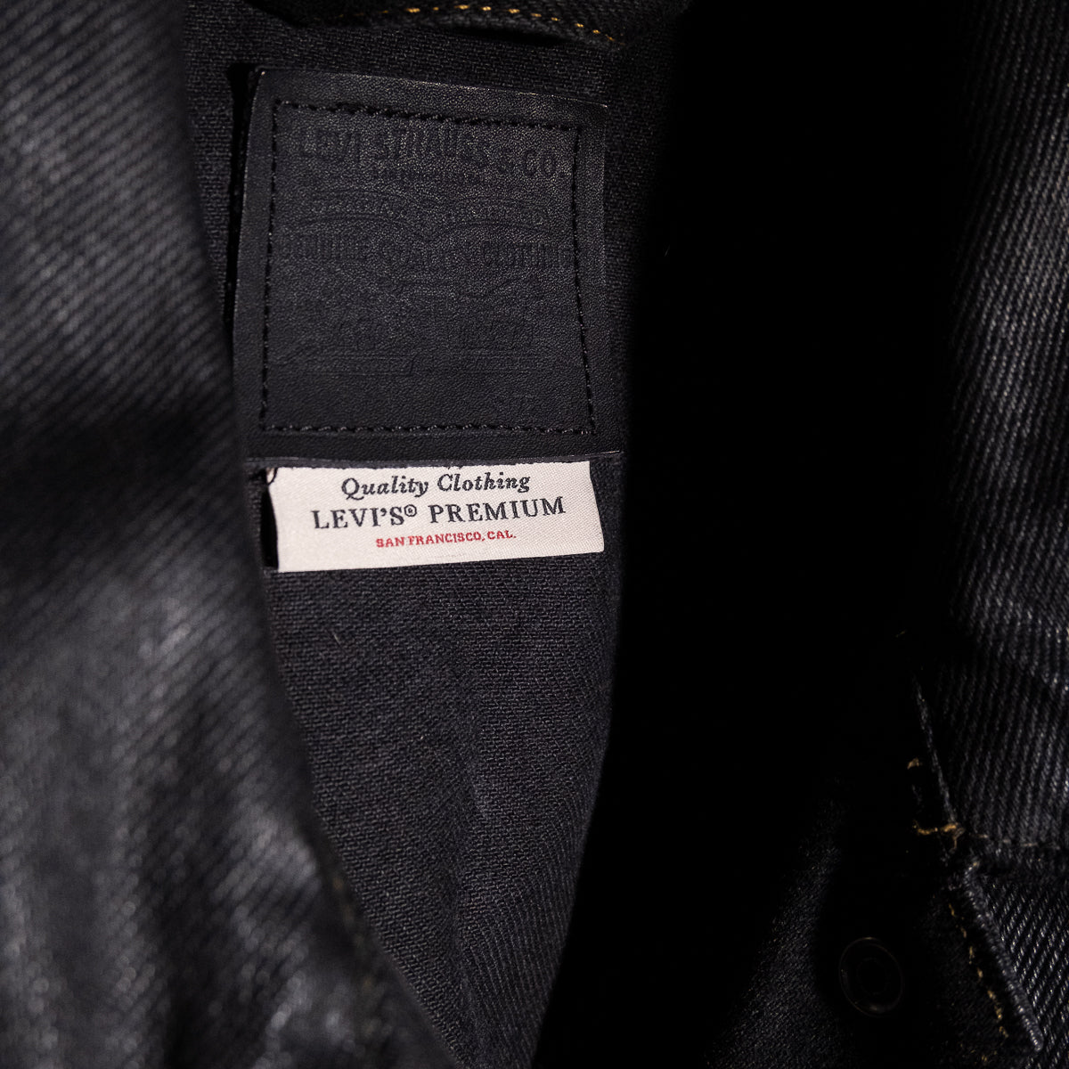 Sample oiled denim jacket