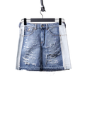 Destroyed denim skirt
