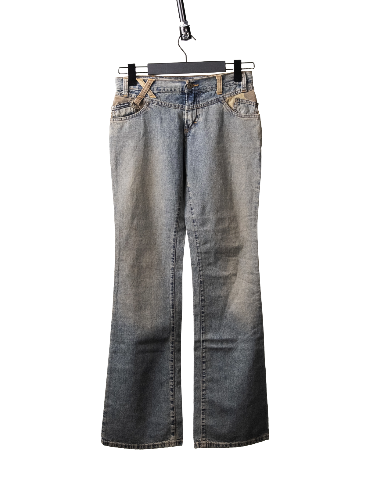 Camouflage bootcut jeans