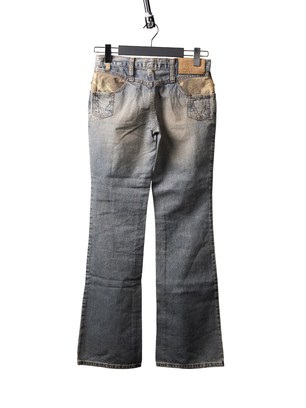 Camouflage bootcut jeans