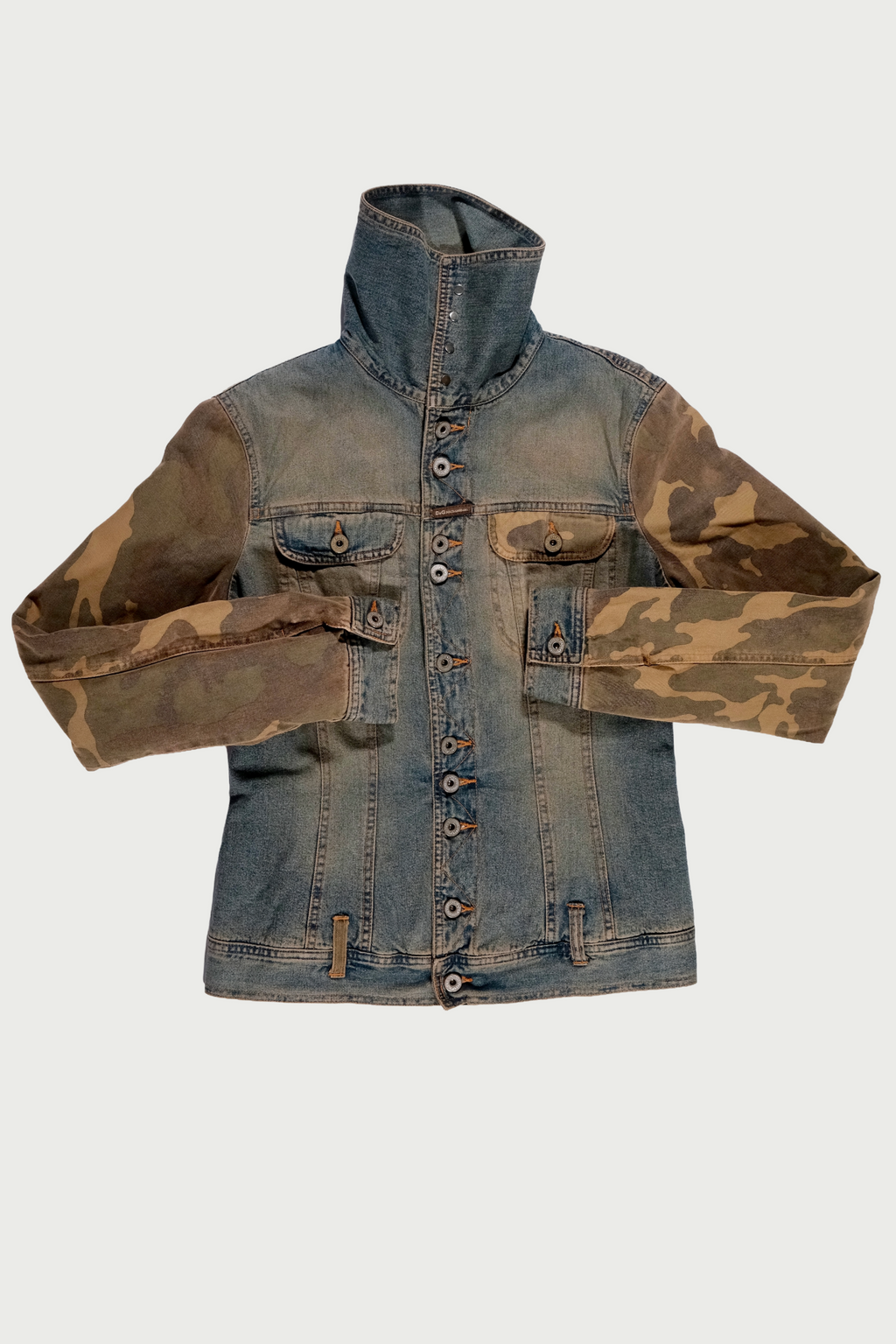 Camouflage denim jacket
