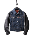 Hybrid denim leather jacket