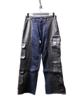 Hybrid denim leather cargo