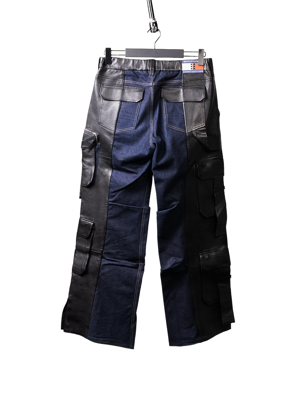 Hybrid denim leather cargo