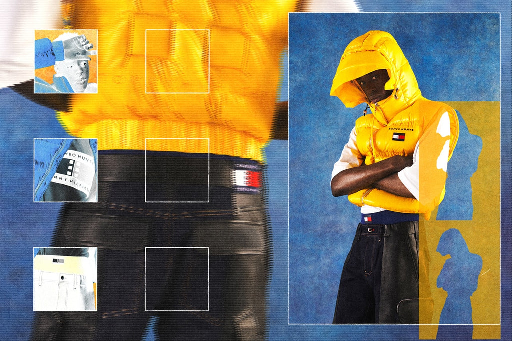Hybrid denim leather cargo